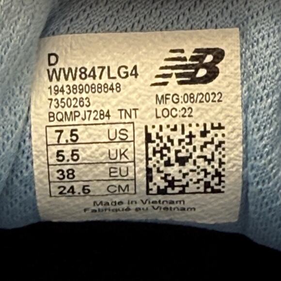 New Balance 847v4 Shoes Womens Size 7.5 D Gray Blue Walking Sneakers WW847LG4 - Picture 9 of 9